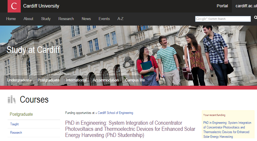 solar energy phd in uk