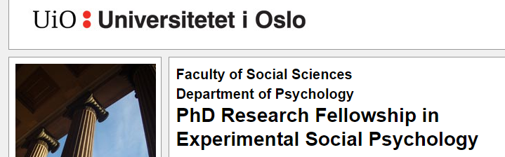 phd in psychology in norway