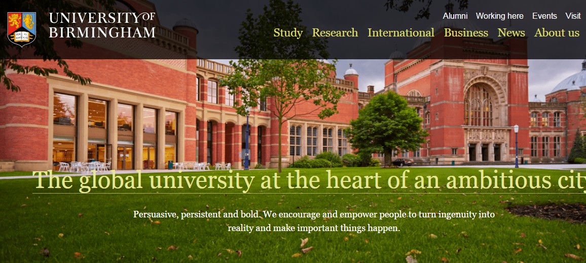 Hong Kong Outstanding Achievement Scholarships, University of Birmingham