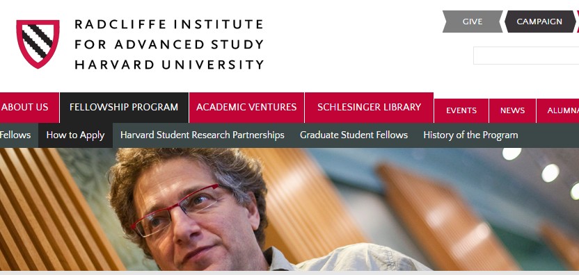 Radcliffe Institute For Advanced Study Fellowship, Harvard University, USA