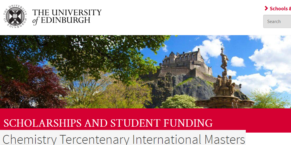 University of Edinburgh Chemistry Tercentenary International Masters ...