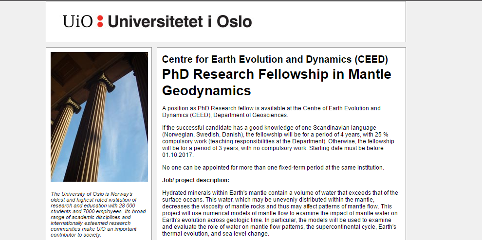 phd research fellowship in norway