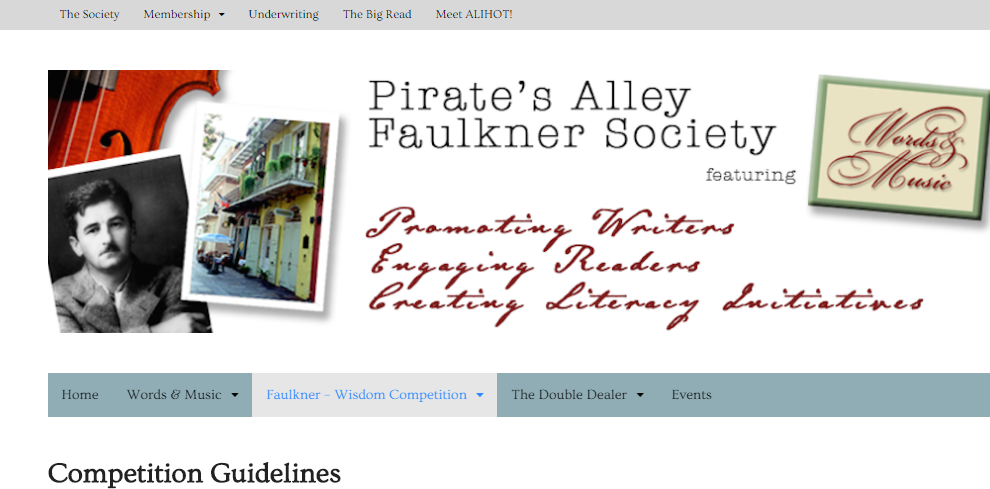 the william faulkner william wisdom creative writing competition