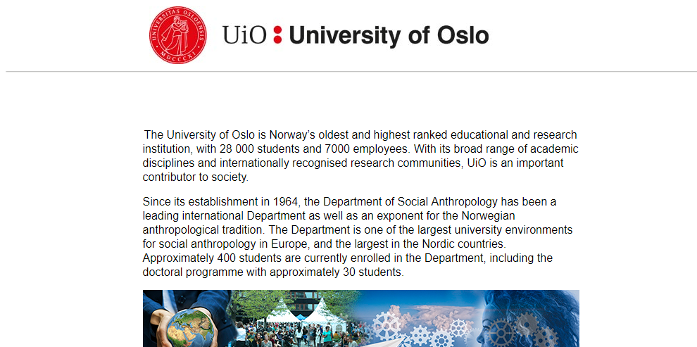 phd anthropology norway