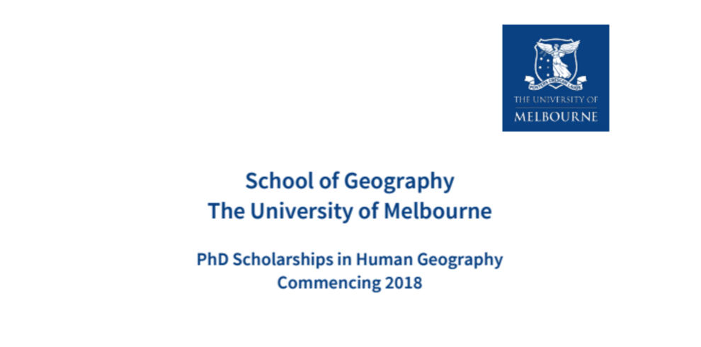 human geography phd scholarships